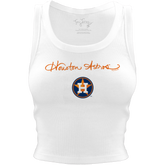 Houston Astros Logo Script Crop Tank - Tiny Turnip