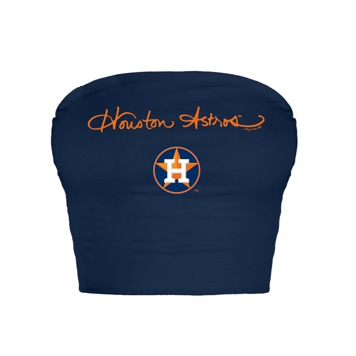 Houston Astros Logo Script Crop Tube Top