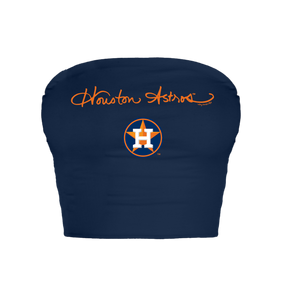 Houston Astros Logo Script Crop Tube Top