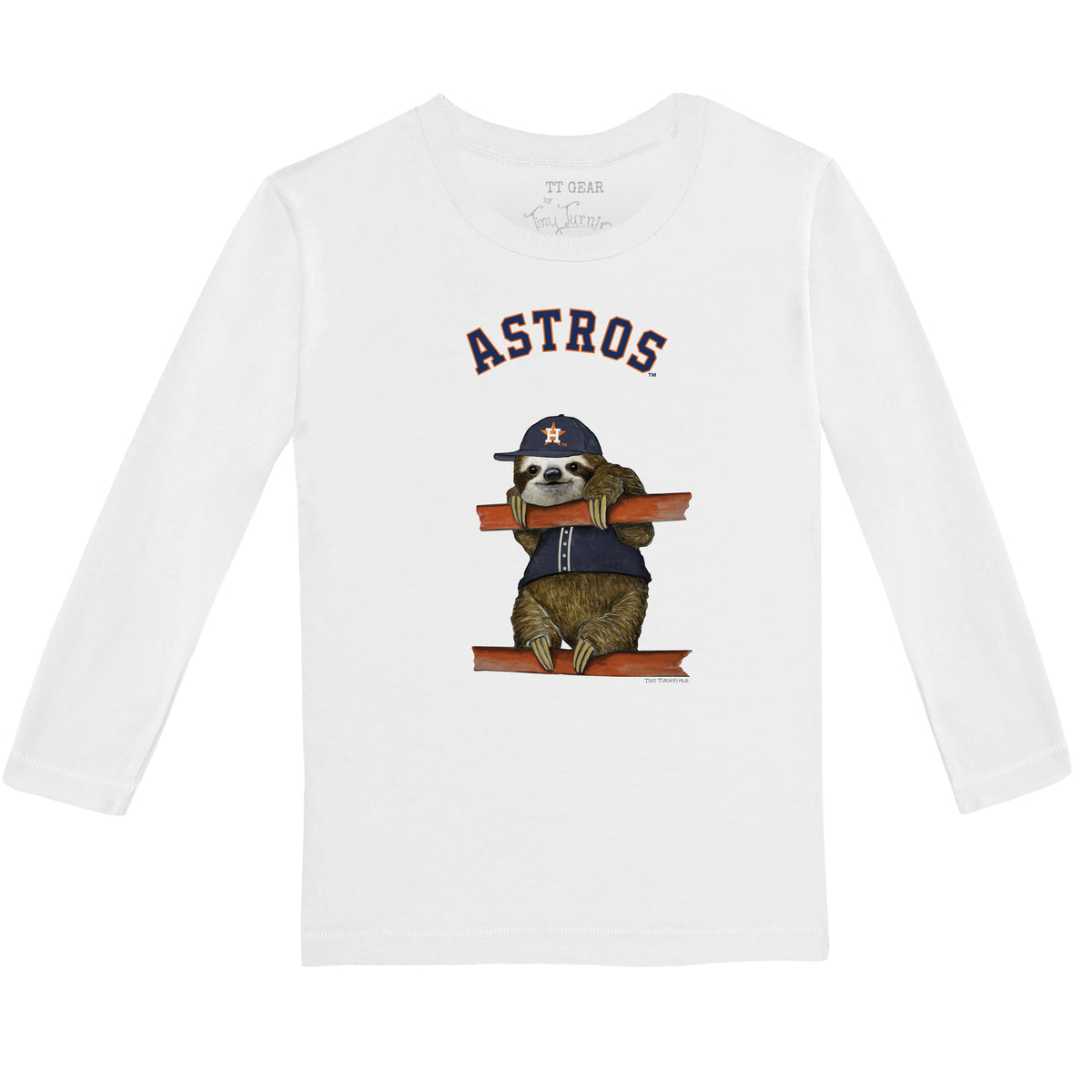 Houston Astros Sloth Long-Sleeve Tee Shirt