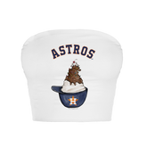 Houston Astros Sundae Helmet Crop Tube Top