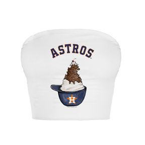 Houston Astros Sundae Helmet Crop Tube Top - Tiny Turnip