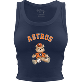 Houston Astros Teddy Crop Tank