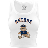 Houston Astros Teddy Crop Tank - Tiny Turnip