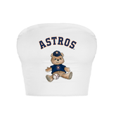 Houston Astros Teddy Crop Tube Top