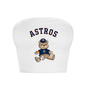 Houston Astros Teddy Crop Tube Top - Tiny Turnip