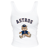 Houston Astros Teddy Ribbed Tank - Tiny Turnip