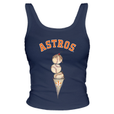 Houston Astros Triple Scoop Ribbed Tank - Tiny Turnip