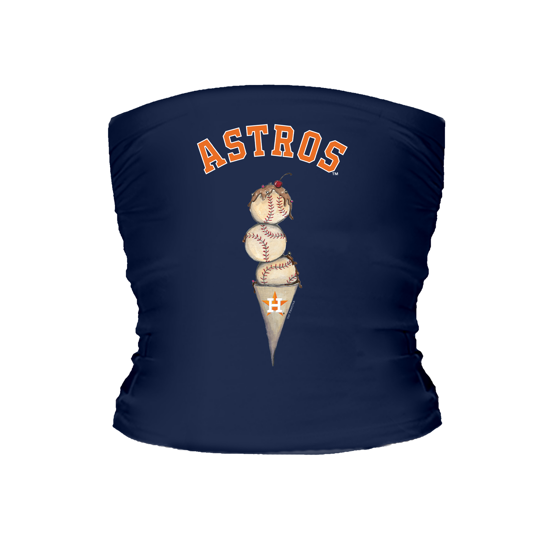 Houston Astros Triple Scoop Tube Top - Tiny Turnip