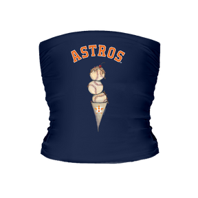 Houston Astros Triple Scoop Tube Top - Tiny Turnip
