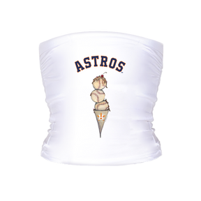 Houston Astros Triple Scoop Tube Top - Tiny Turnip