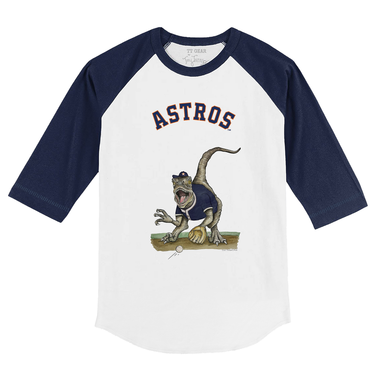 Houston Astros Velociraptor 3/4 Navy Blue Sleeve Raglan