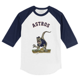 Houston Astros Velociraptor 3/4 Navy Blue Sleeve Raglan