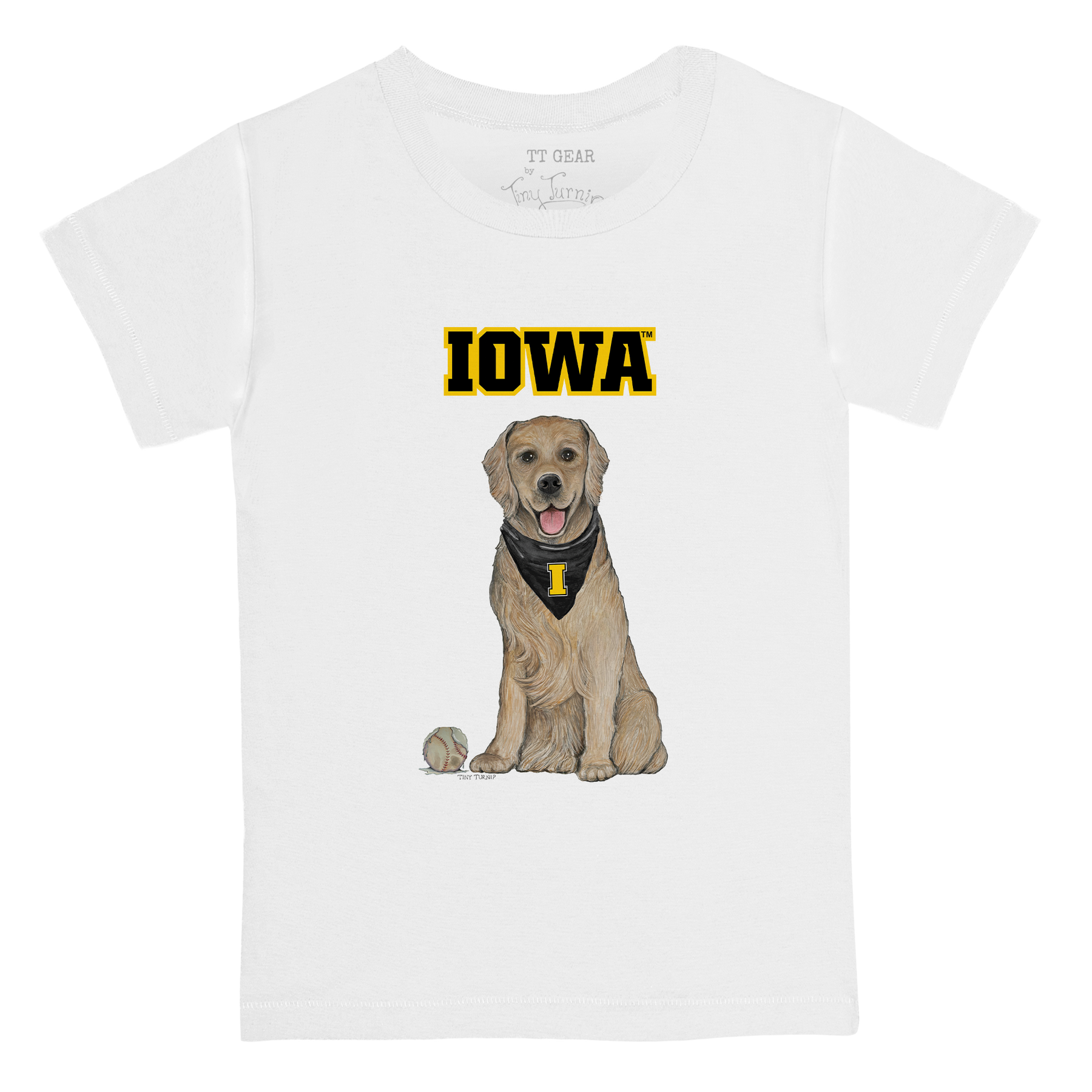 Iowa Hawkeyes Golden Retriever Kid's Tee Shirt