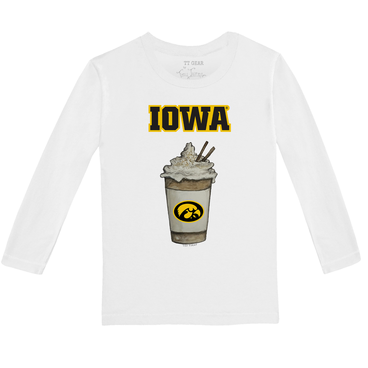 Iowa Hawkeyes Latte Long-Sleeve Tee Shirt