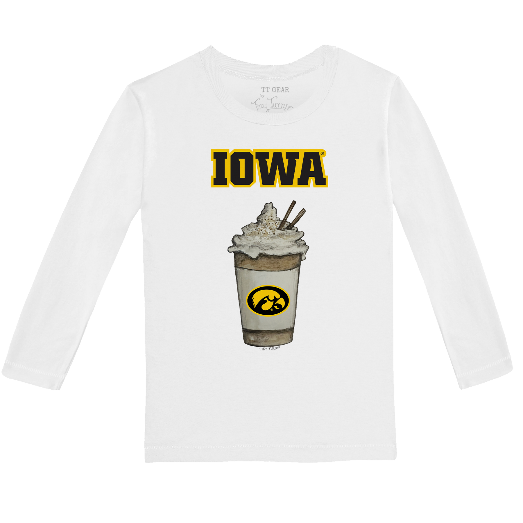 Iowa Hawkeyes Latte Long-Sleeve Tee Shirt
