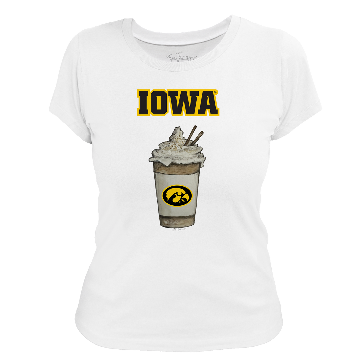 Iowa Hawkeyes Latte Women's Tee Shirt
