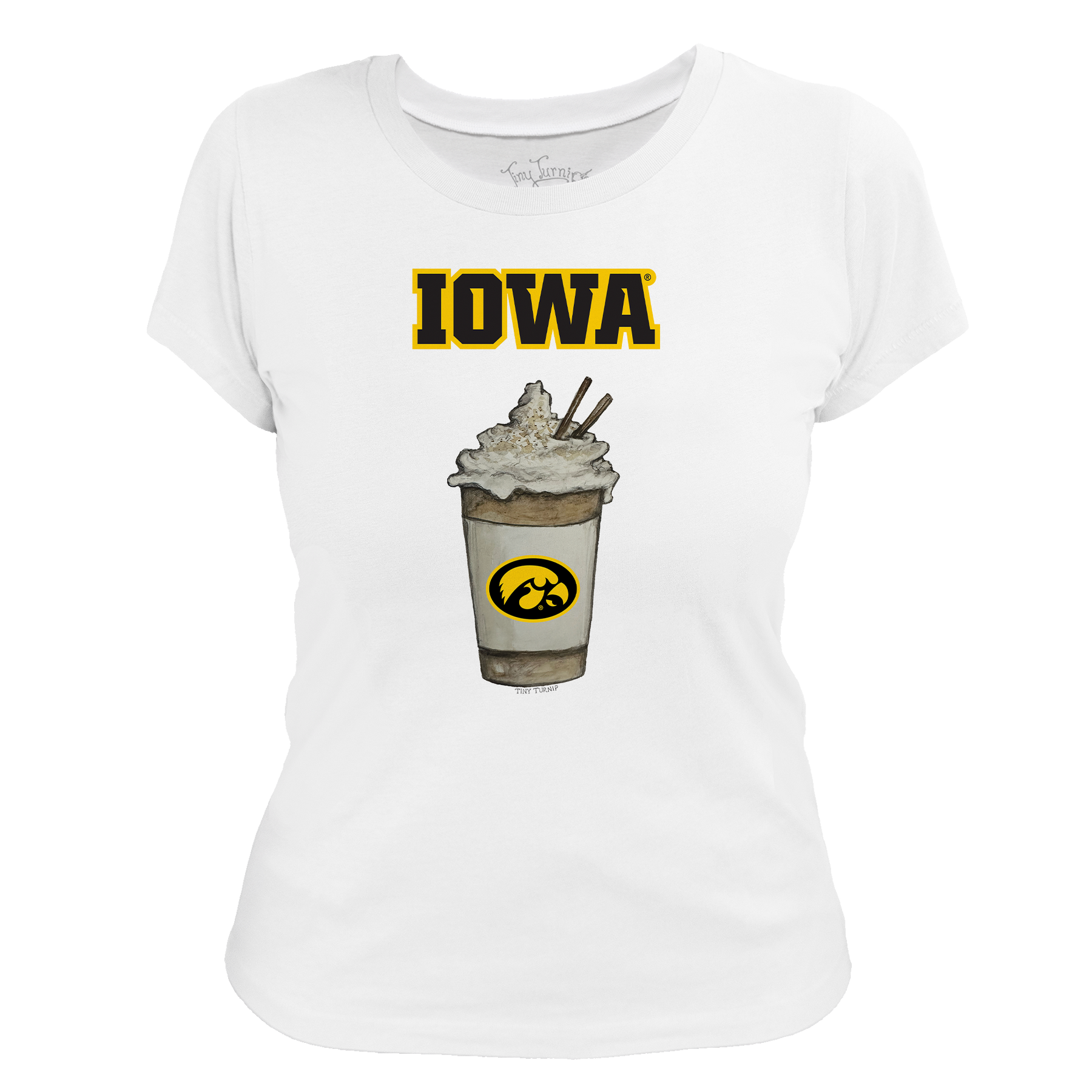 Iowa Hawkeyes Latte Women's Tee Shirt