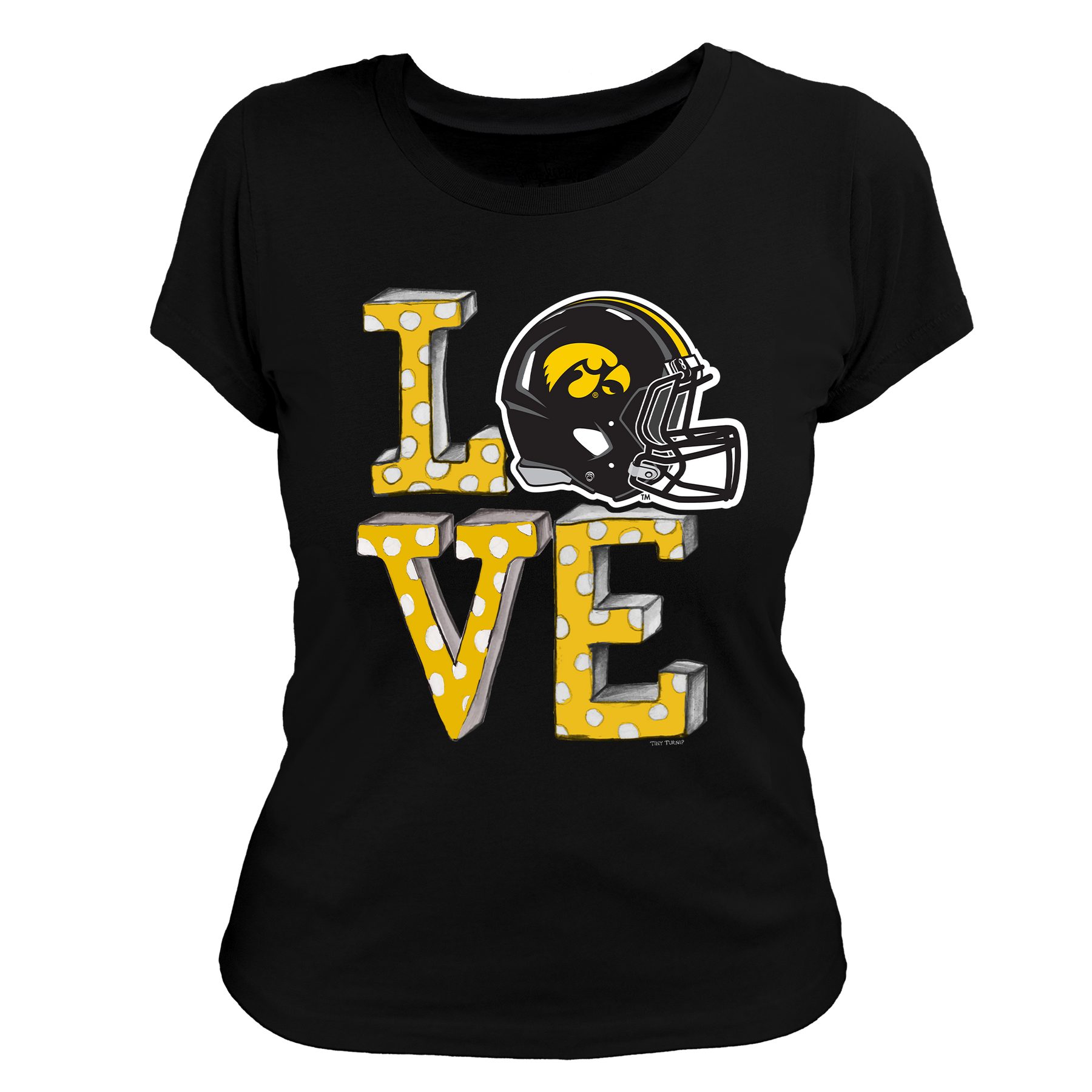 Iowa Hawkeyes LOVE Women's Tee Shirt