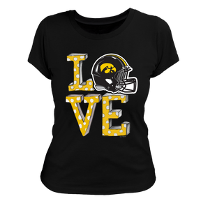 Iowa Hawkeyes LOVE Women's Tee Shirt