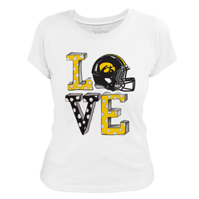 Iowa Hawkeyes LOVE Women's Tee Shirt