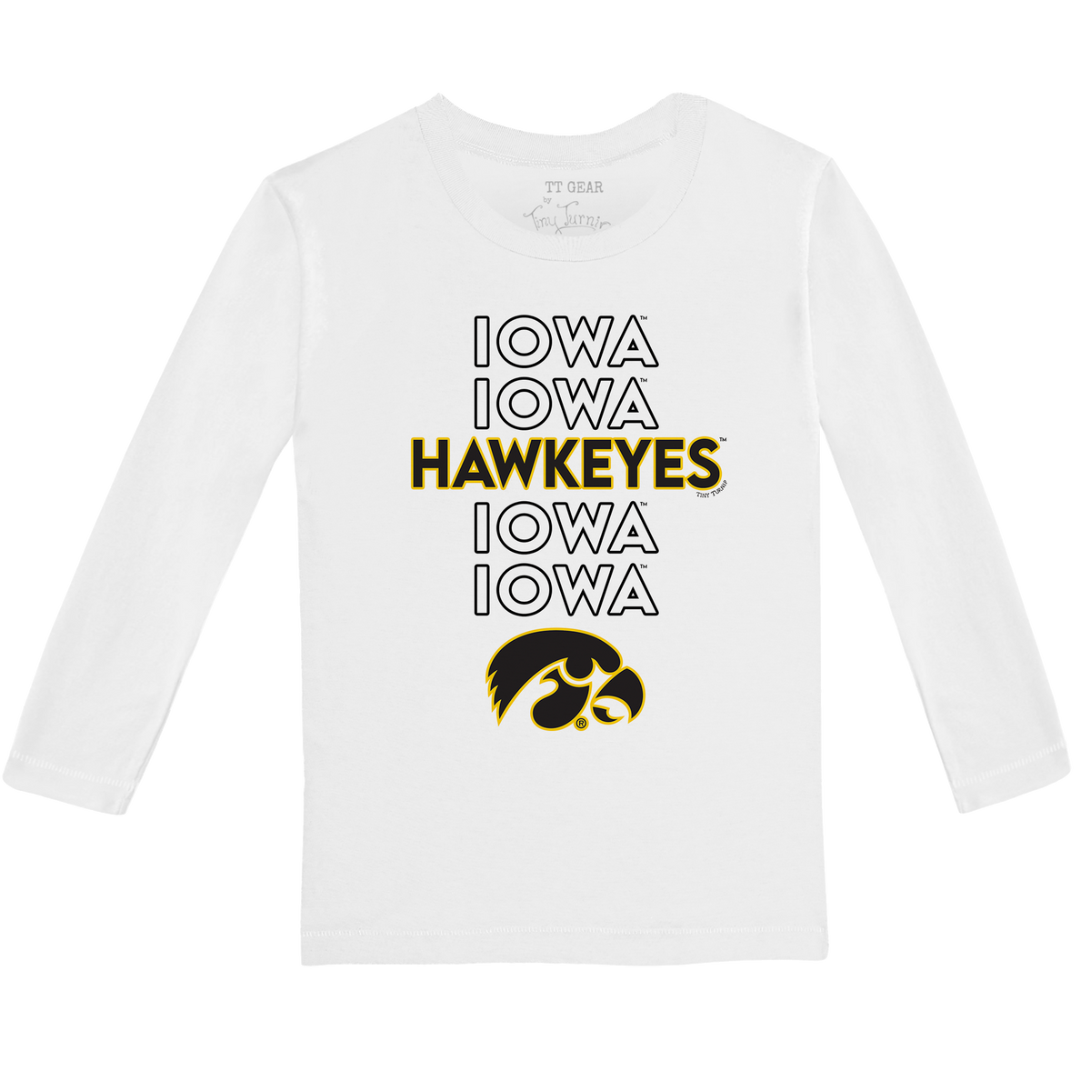 Iowa Hawkeyes Stacked Long-Sleeve Tee Shirt
