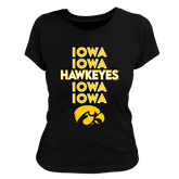 Iowa Hawkeyes Stacked Women's Tee Shirt