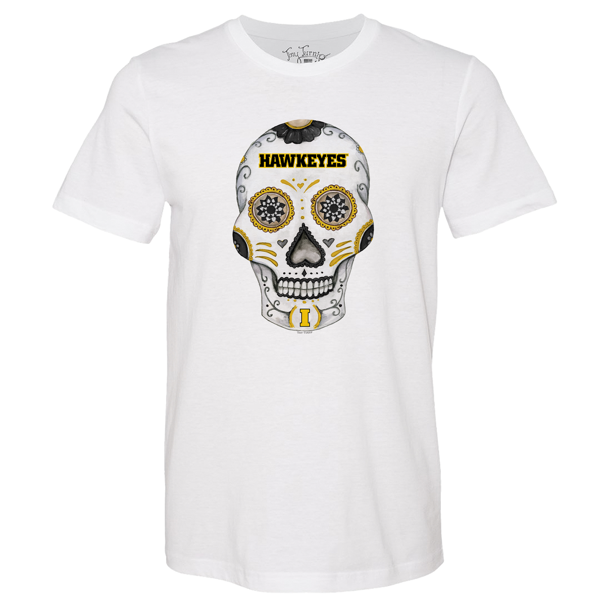 Iowa Hawkeyes Sugar Skull Unisex Tee Shirt