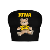 Iowa Hawkeyes Teddy Crop Tube Top
