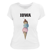 Iowa Hawkeyes Triple Scoop Women's Tee Shirt