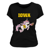 Iowa Hawkeyes Unicorn Women's Tee Shirt