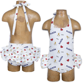 VIP I Heart Player w/ Name - Ruffle Romper - Tiny Turnip
