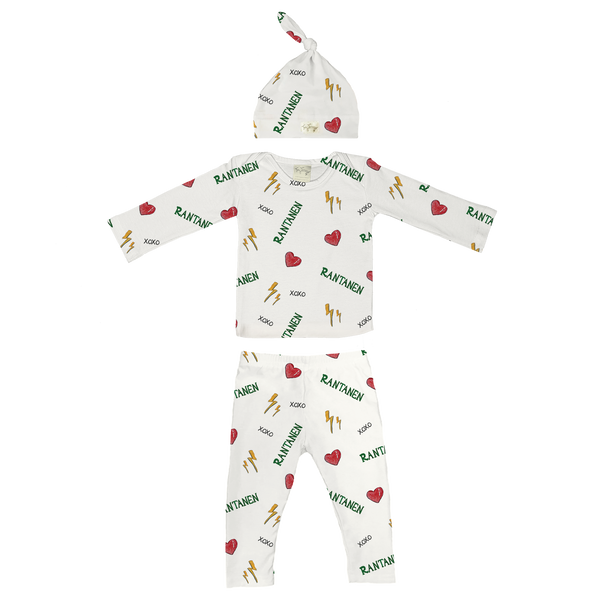 VIP NHL I Heart Player w/ Name, Number - Long Sleeve Layette Set - Tiny Turnip