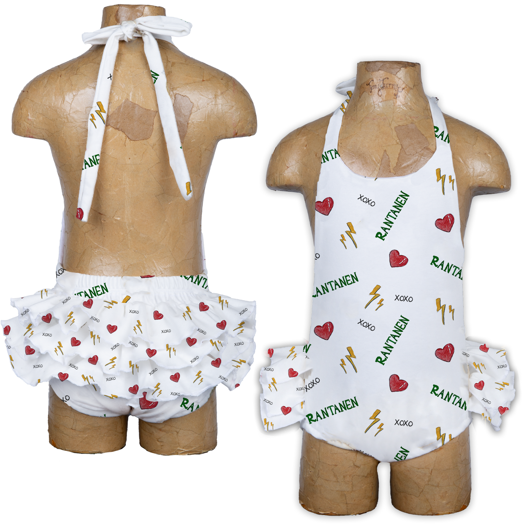 VIP NHL I Heart Player w/ Name, Number - Ruffle Romper - Tiny Turnip