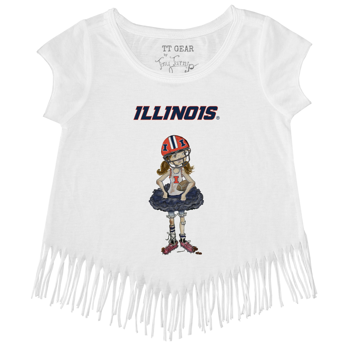 Illinois Fighting Illini Babes Fringe Tee