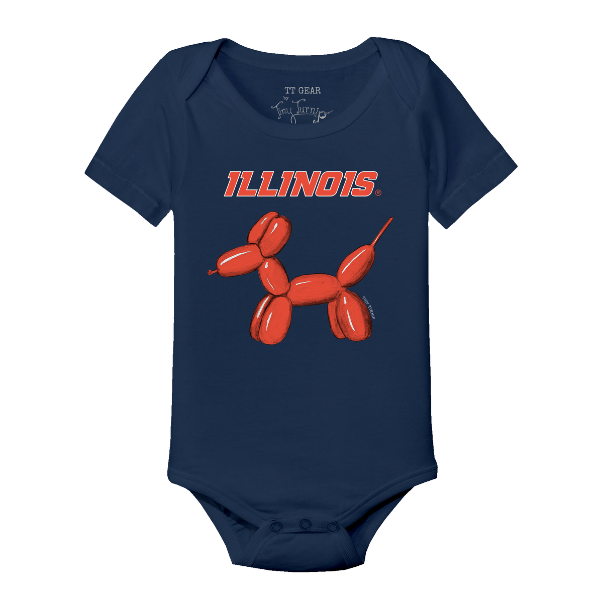 Illinois Fighting Illini Balloon Dog Short Sleeve Snapper
