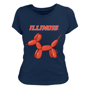 Illinois Fighting Illini Balloon Dog Women's Tee Shirt