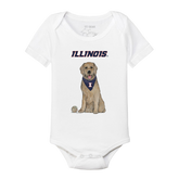 Illinois Fighting Illini Golden Retriever Short Sleeve Snapper