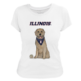 Illinois Fighting Illini Golden Retriever Women's Tee Shirt