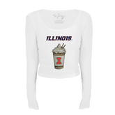 Illinois Fighting Illini Latte Women's Lucy Long Sleeve
