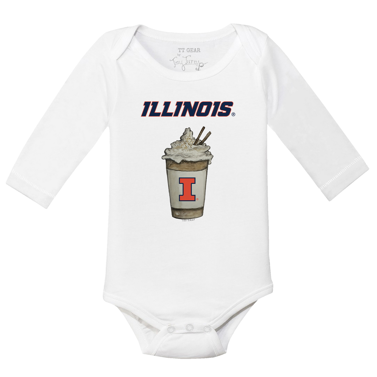 Illinois Fighting Illini Latte Long-Sleeve Snapper