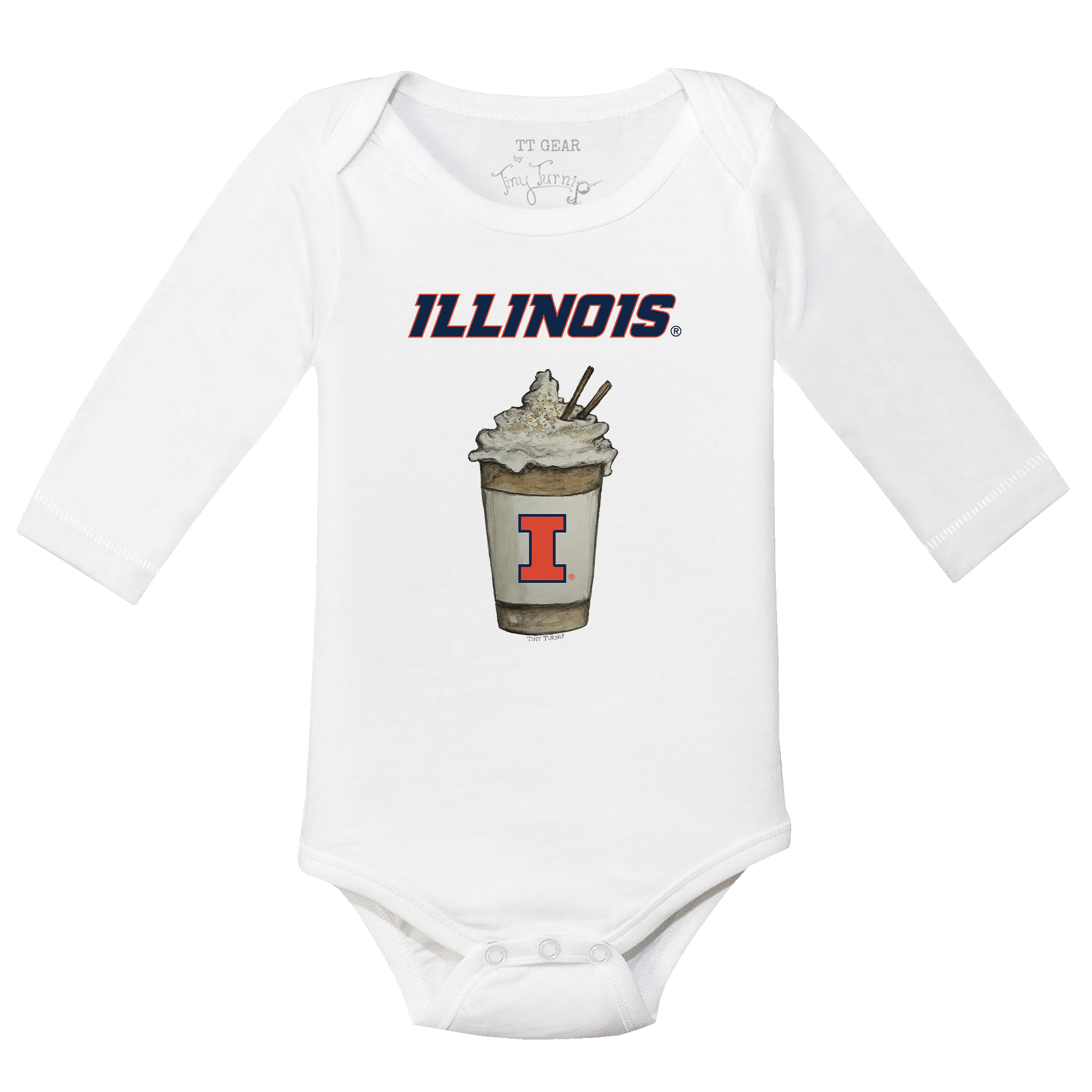 Illinois Fighting Illini Latte Long-Sleeve Snapper