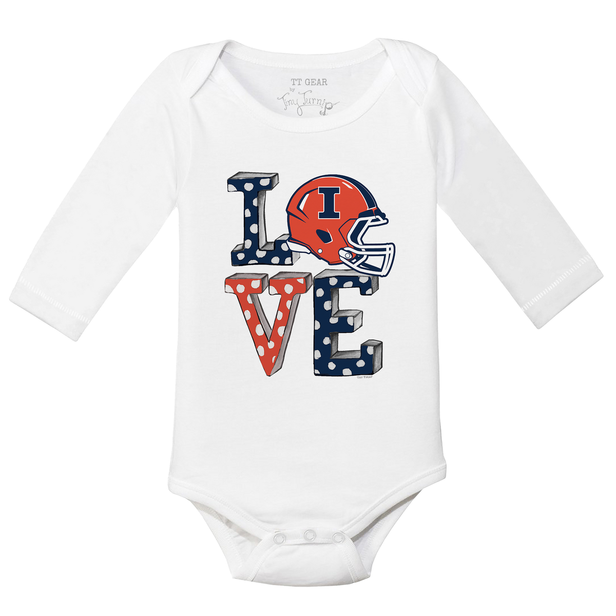 Illinois Fighting Illini LOVE Long-Sleeve Snapper