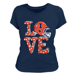 Illinois Fighting Illini LOVE Women's Tee Shirt