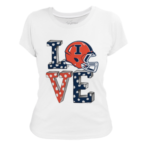 Illinois Fighting Illini LOVE Women's Tee Shirt