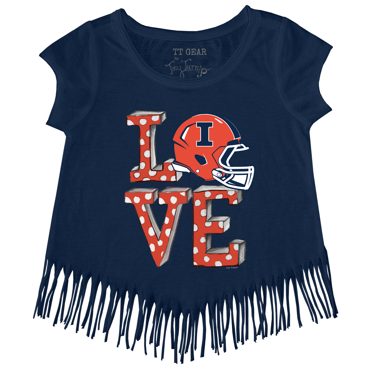 Illinois Fighting Illini LOVE Fringe Tee