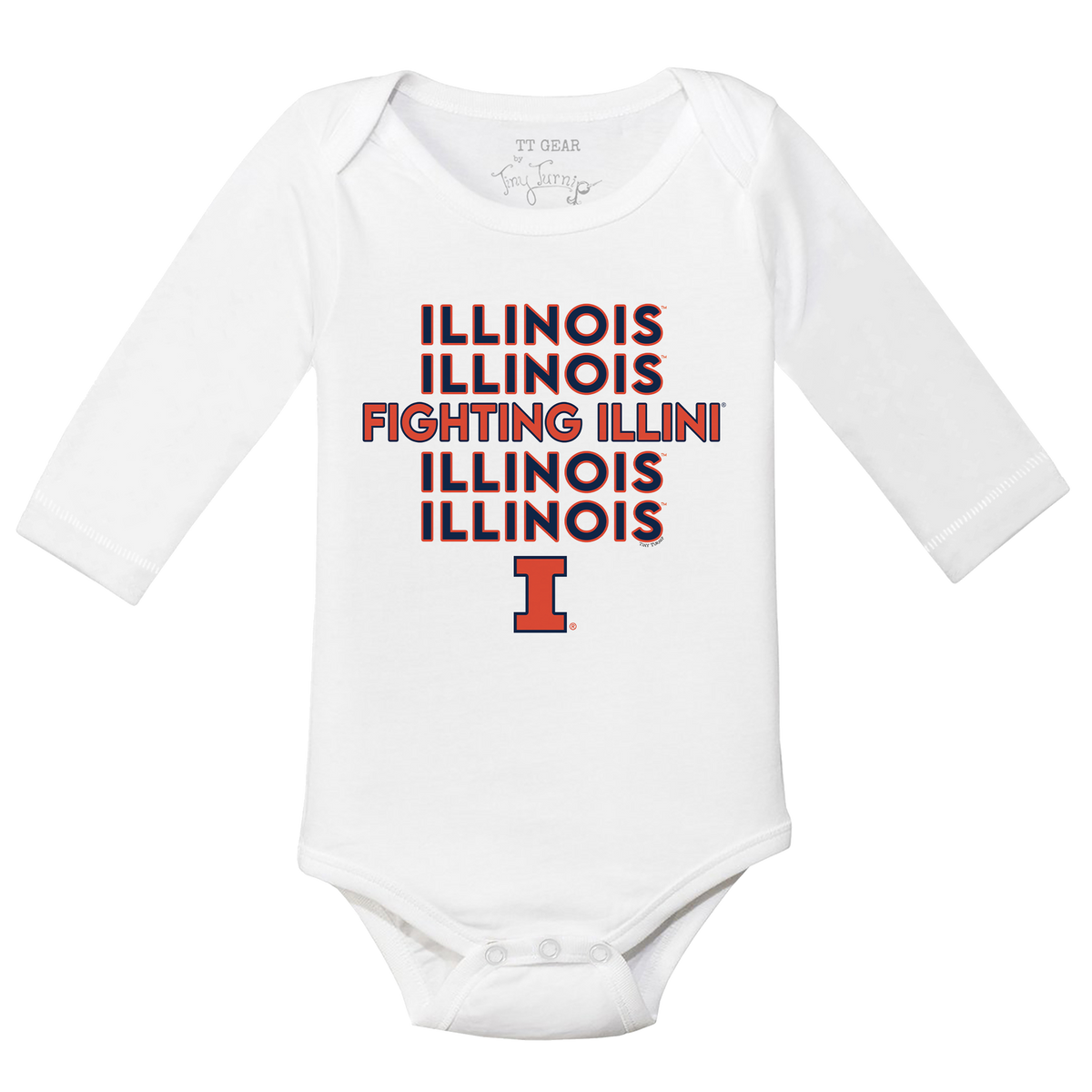 Illinois Fighting Illini Stacked Long-Sleeve Snapper