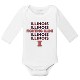 Illinois Fighting Illini Stacked Long-Sleeve Snapper
