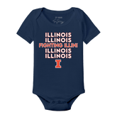 Illinois Fighting Illini Stacked Short Sleeve Snapper