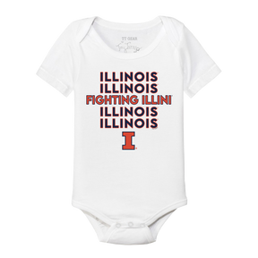 Illinois Fighting Illini Stacked Short Sleeve Snapper